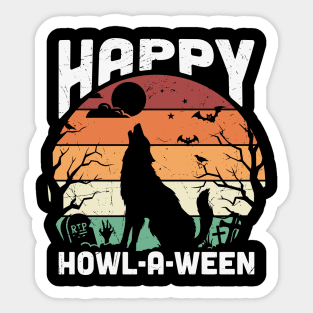 Happy Howl-O-Ween Sticker